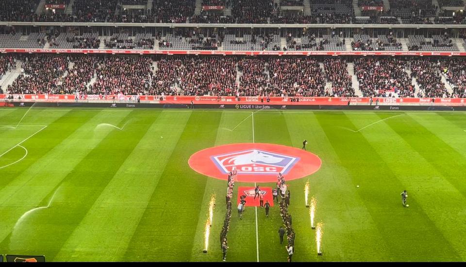 Lille - Stade rennais : l'entrée d'Eden Hazard au stade Pierre Mauroy