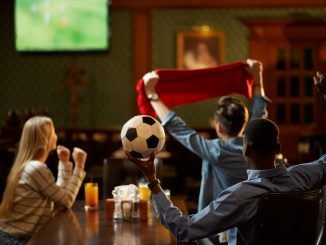 Match de football à la télévision